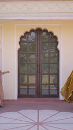 Fendy Fabric Designer Gown with Dupatta – Wedding Mehendi Wear
