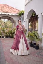 Navratri Kora Cotton Lehenga with Bandhani Kurti – Garba Wear