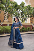 Glory Satin Bridal Lehenga Choli with Dupatta – Wedding & Sangeet Wear