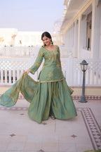 Fendi Crush Top-Sharara-Dupatta Set – Wedding Sangeet Wear