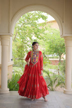 Navratri Bandhani Kutchi Gown – Festive Garba Wear