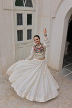 Navratri Roman Gota-Patti Lehenga with Kutchi Top – Garba Wear