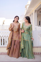Fendi Crush Top-Sharara-Dupatta Set – Wedding Sangeet Wear