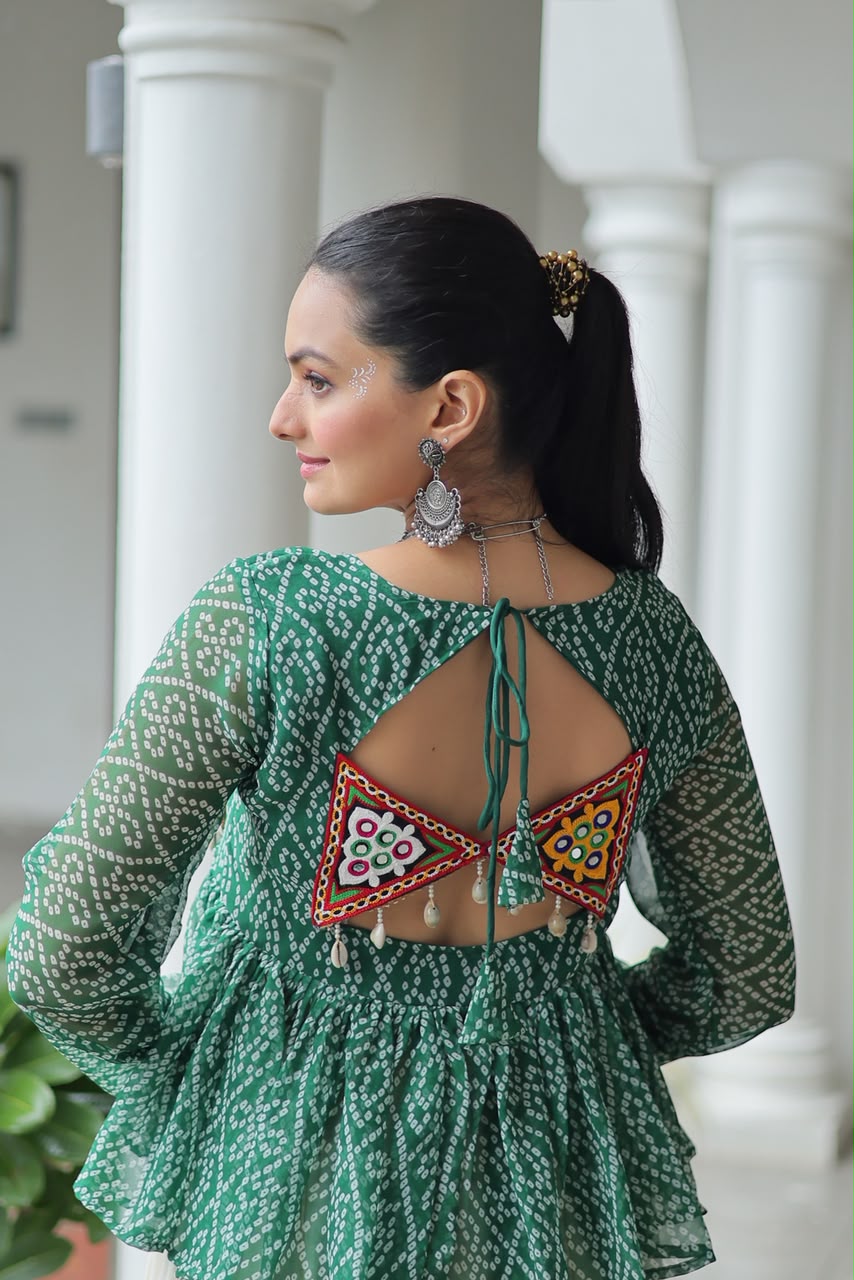 Navratri Bandhani Kutchi Patchwork Top – Garba & Daily Wear