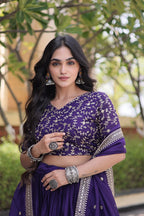 Glory Satin Bridal Lehenga Choli with Dupatta – Wedding & Sangeet Wear