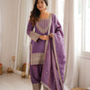 Onion Pink & Seagreen Vichitra Silk Embroidered Top with Farshi Shalwar & Dupatta – Festive Wedding Wear