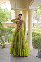 Navratri Bandhani Kutchi Gown – Festive Garba Wear
