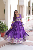 Gold Crush Peplum Bridal Lehenga Choli with Dupatta – Sangeet Wear