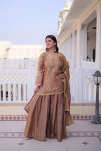 Fendi Crush Top-Sharara-Dupatta Set – Wedding Sangeet Wear