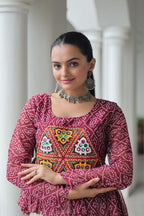 Navratri Bandhani Kutchi Patchwork Top – Garba & Daily Wear