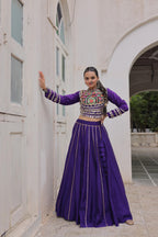 Navratri Roman Gota-Patti Lehenga with Kutchi Top – Garba Wear