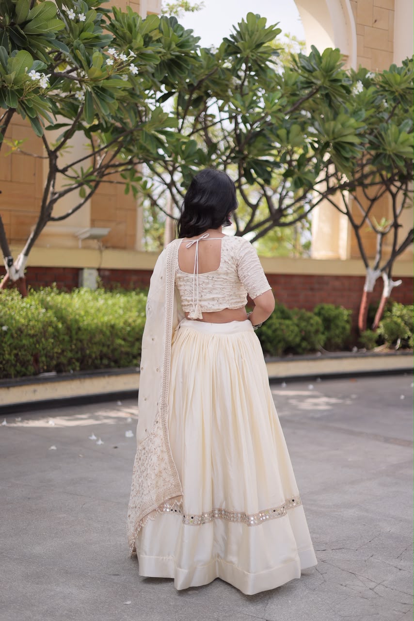 Glory Satin Bridal Lehenga Choli with Dupatta – Wedding & Sangeet Wear