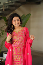 Chinnon Silk Top-Pant-Dupatta Set – Eid & Festive Party Wear