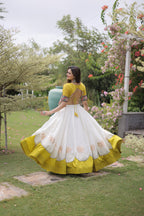 Navratri Roman Lehenga with Kutchi Gamthi Top – Garba Sangeet Wear